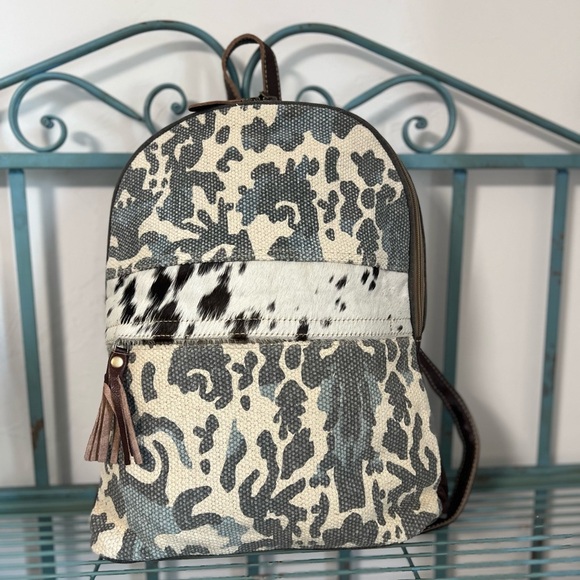 Camo Myra Bag Cowhide Rug canvas back to school Backpack Camo Dough NEW - Picture 6 of 10